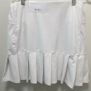 Lady Hagen,White,S,Women's Pleat Skort,tummy control, 2 front & 1 back pocket